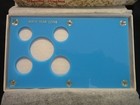 CAPITAL PLASTICS 3-1/2" X 6" BLUE BIRTH YEAR COIN DISPLAY NEW  IN BOX — photo 1