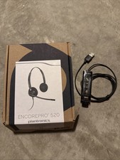Plantronics EncorePro HW520 Black Headband Headsets DA80 USB Audio Processor.