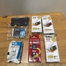 Lot Of 7 Assorted Printer Ink Cartridges, Epson, HP, LD Ink