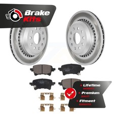 Rear Coated Disc Brake Rotors And Ceramic Pads Kit For 2021-2021 Jeep Wrangler