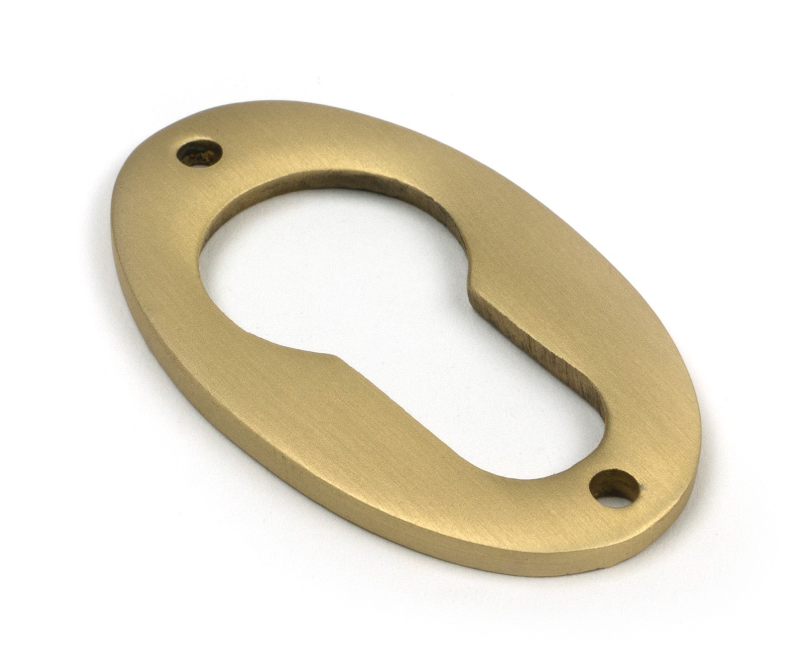 From The Anvil 52458 Satin Brass Oval Euro Escutcheon