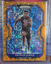 2020 Panini Prizm Rookie Orange Disco Prizm Patrick Queen #381 Baltimore Ravens