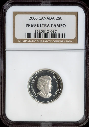 2006 Canada 25 Cents NGC PF69 Ultra Cameo