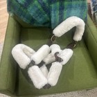 Leather And Brass Shipping Halter Real Sheepskin Fuzzies/ Bevals Sheepskin — photo 1