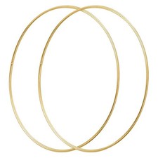 2Pack 16 inch Large Metal Floral Hoop, Gold Wreath Rings for Craft Macrame Ri...