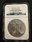 2007 American Silver Eagle $1 NGC Gem Uncirculated 1 oz .999 Early Releases Coin