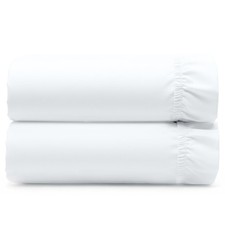 2 King Fitted Sheets, 400 Thread Count 100 Cotton Sateen, King Size Fitted S...