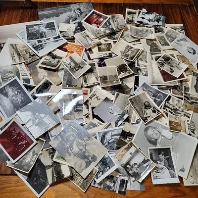 Vtg Lot 100+ Photographs Large People Landscapes Landmarks Black White Color SKL