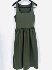SPANX smoothJersey Scoop Neck Tank Midi Dress in dark pine NWT size Medium