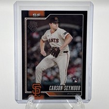 2026 Topps Series 1 Black Parallel #112 Carson Seymour RC Rookie Card #d 07/75