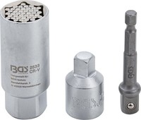 Bgs Multi-SteckschlüSsel Sw 9 - 21 Mm FüR Schrauben Muttern Haken Universal Nuss