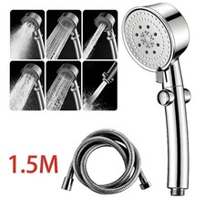 2026 Bath High Pressure Shower Head 5 Mode Chrome Handset Head Water Saving UK