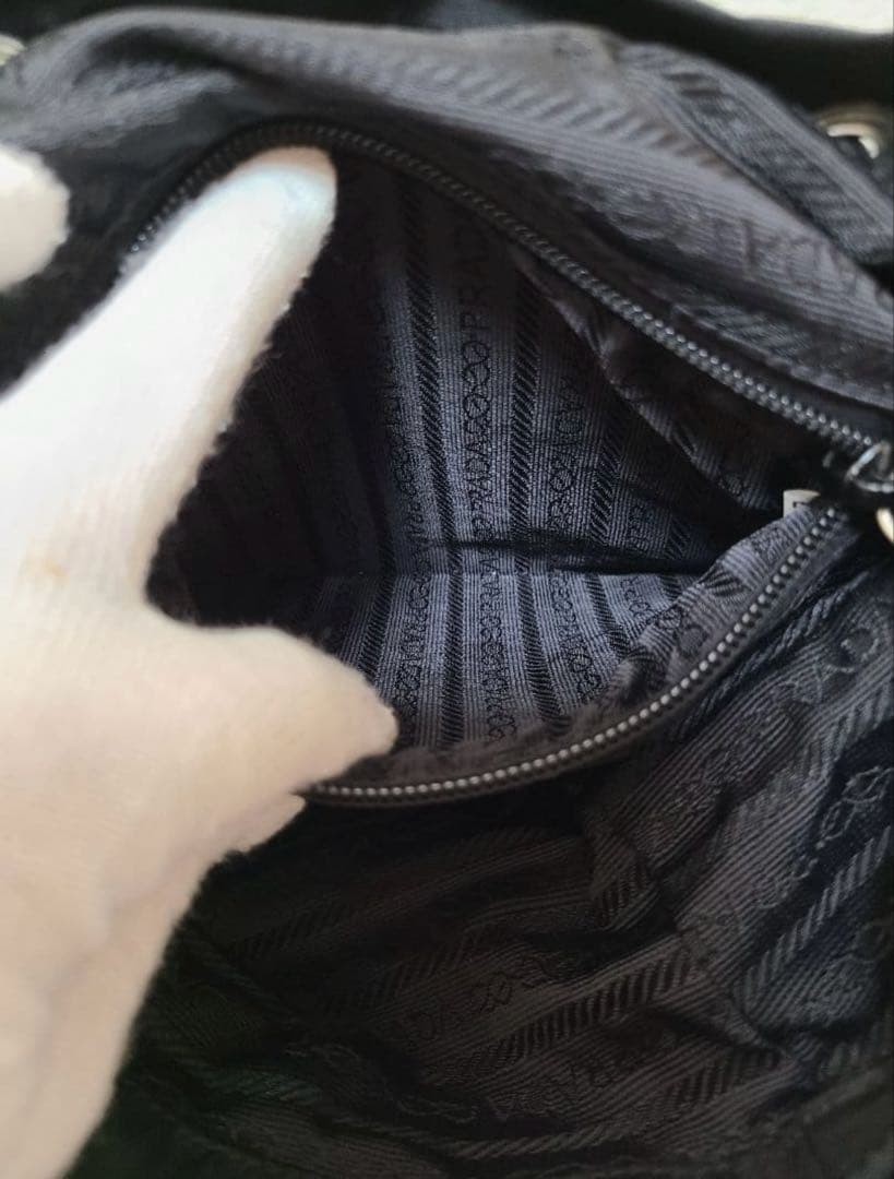 Vintage PRADA Nylon Mini Drawstring Backpack Black - image 7
