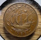 Photo of a 1952 George VI Half Penny from an eBay listing that sold on May 31, 2026