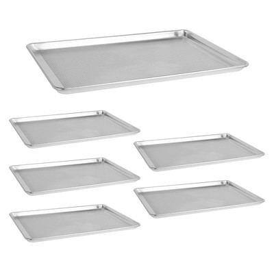 6 Pack Aluminum Sheet Pan Perforated,Full Size 18'' x 26'' Commercial Bakery Eq...