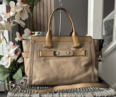 Coach Swagger Pebble Leather Satchel Bag, Handtasche