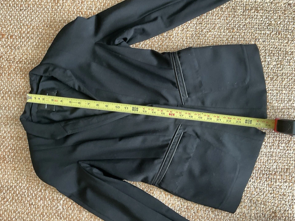 Blazer Narciso Rodriguez Negro Lana/Borde Cuero 6 Foto 3 de 4