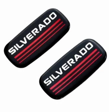 2X Fits 99-07 Silverado Side Roof Pillar Cab Emblem Badge Nameplate Red