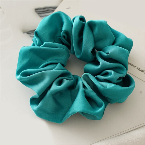 Women Lovely Satin Bright Color Hair Scrunchies Girls Hair Ties Ponytail Holder - Picture 8 of 23