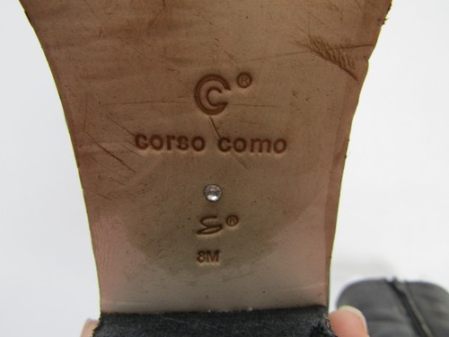 Corso Como Womens Size 8 M Gray Leather Zip Fashion Ankle Boots - Picture 10 of 11