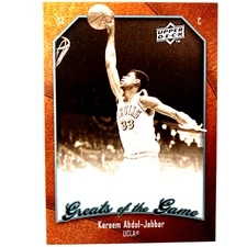 Kareem Abdul-Jabbar 2009-10 Upper Deck Greats of The Game #65 UCLA Bruins
