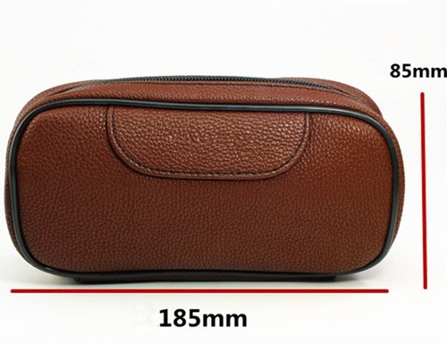 Durable Portable Leather Smoking Pipe Storage Case Roll Bag Tobacco Carry Pouch - Picture 4 of 4