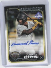 2024 Topps Pro Debut Enmanuel Terrero PD-12 Base Prospect Auto Pirates 