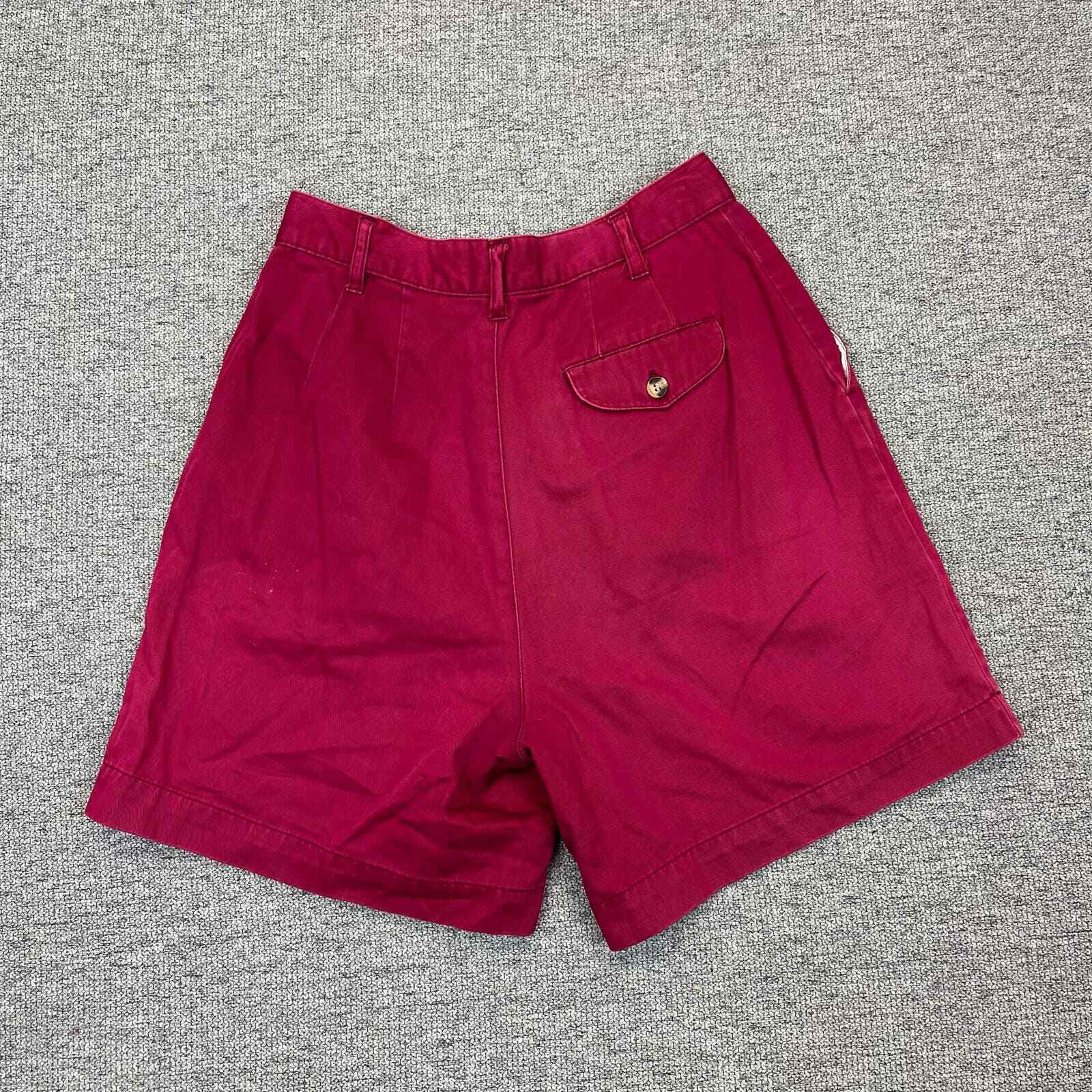 Vintage Red Rover Pleated Fuchsia Jean Shorts Wom… - image 3