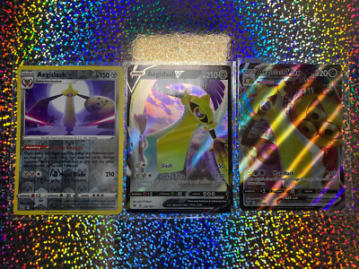 Pokemon TCG Vivid Voltage: Full Art 127/185 Aegislash VMAX; 126/185 Aegislash V