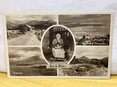 Nordwales, Moel -y-gest, Snowden usw. multiviews Photo-precision Ltd Postkarte