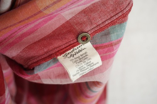 Blusa Gudrun Sjoden roja a cuadros calce cuadrado con botones talla XL - Imagen 5 de 5