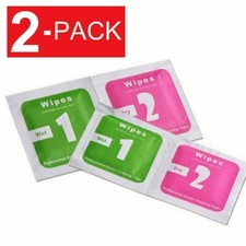 2-Pack Camera Lens LCD Phone Screen Dust Removal Dry Wet Cleaning Cloth Wipes