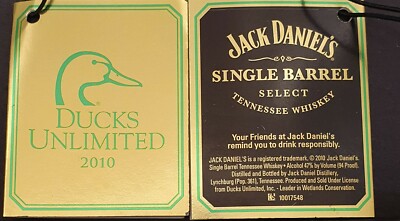 Offizielle Jack Daniel's Single Barrel Ducks 2010 Hang Tag