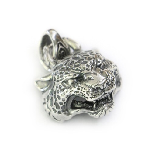 Details Leopard Panther Pendant 925 Sterling Silver Mens Biker Pendant TA54D JP - Picture 2 of 10