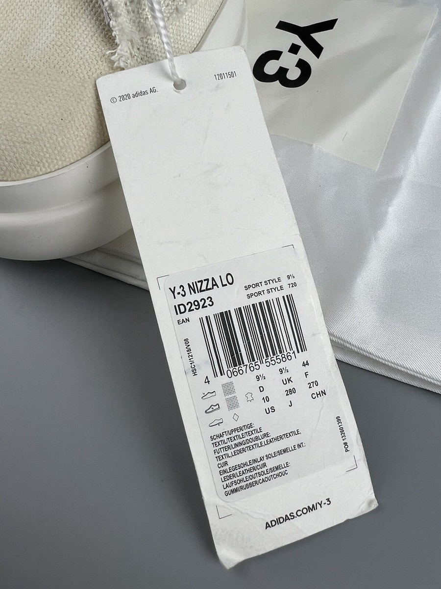 US 10 Yohji Yamamoto x Adidas Y-3 Nizza Low Men's Sneakers US 10 Yohji Yamamoto x Adidas Y-3 Nizza Low Men's Sneakers