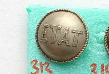 BOUTON UNIFORME ANCIEN - ETAT, CHEMIN DE FER 1878-1938 DENIAU & Cie PARIS D:20mm