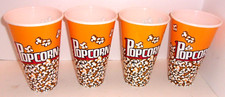 Lot 4 Large Popcorn Buckets/Cups/Containers 7" tall with 4.5" Diameter NEW