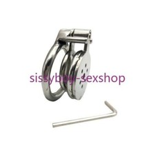 Stainless Steel Men Chastity Device Belt Tube Cage Lock Restraint Ring Device