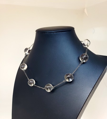 Vintage Art Deco rock crystal necklace - Picture 2 of 5