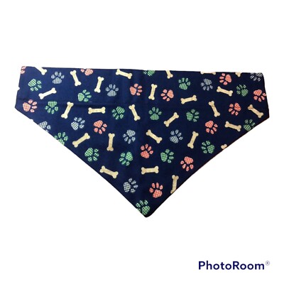 Dog Collar Bandana Bones And Paws XXL 1592, 1593, 1594, 1595 | eBay