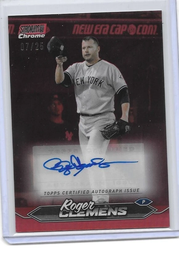 SpencerKitley's 2024 Stadium Club Roger Clemens Red-Auto Raw