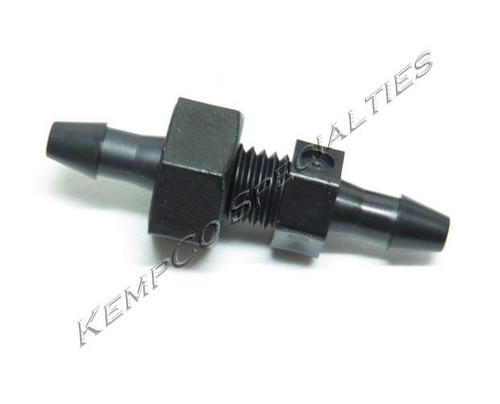 (100) 1/8" Hose Barb Bulkhead Straight, 1/4-28 UNF Thread Adapter w/ Hex Nut - Picture 2 of 2