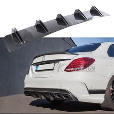 Carbon Style Rear Diffuser 10 Fins Bumper For Mercedes-Benz CLA C200 C250 C300