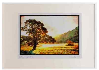 241036 Rydal Water Lake District England A2 Picture Frame Watercolour print
