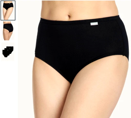 Women's Jockey 3-Pack Briefs ( Black) 100% Cotton Comfort Classic Underwear - Image 2 of 4