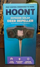 Hoont Solar Powered Motion Activated Deer Repeller Flashing Strobe Outdoor NIB