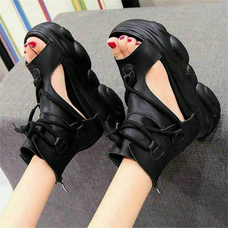 “& Other Stories” Chunky Leather Gladiator Sandals Black Chunky Leather Gladiator Sandals - Black - & Other Stories BE
