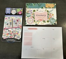 WEEKLY CALENDAR PLANNER TABLET HUGE LOT OF FUN PLANNER STICKERS