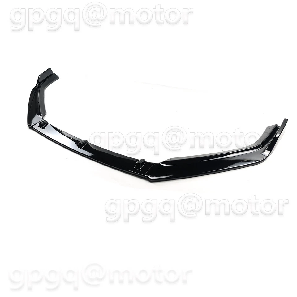 For Volkswagen Jetta MK6.5 15-2018 V Style Gloss Black Front Bumper Lip Splitter - Image 3 of 4