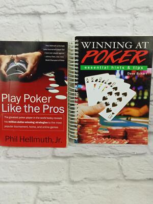 Lot of 2 Winning at Poker Hints & TIps, Play Poker Like the Pros Hellmuth Scharf